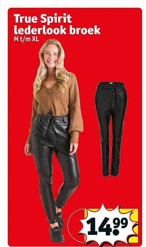 True Spirit Lederlook Broek Aanbieding bij Kruidvat .